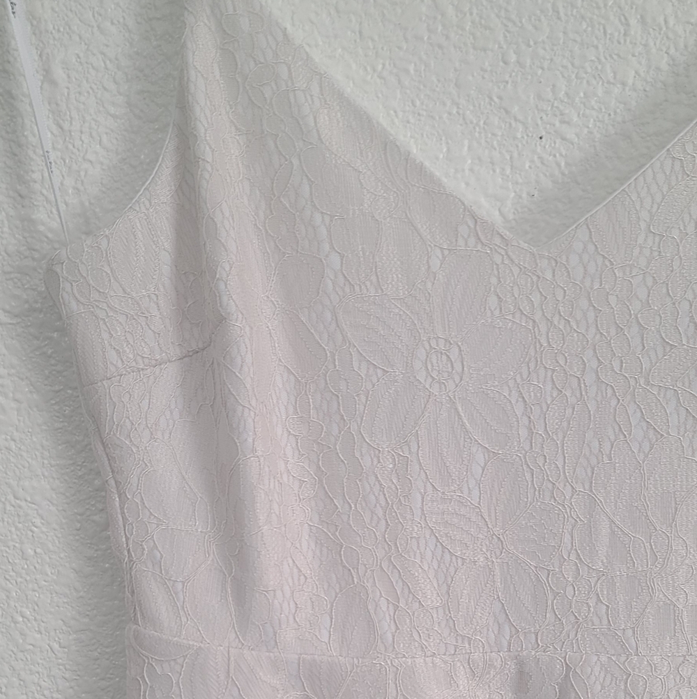 Lulu's White Lace Spaghetti-Strap Fit-and-Flare Dress - Picture 2 of 9
